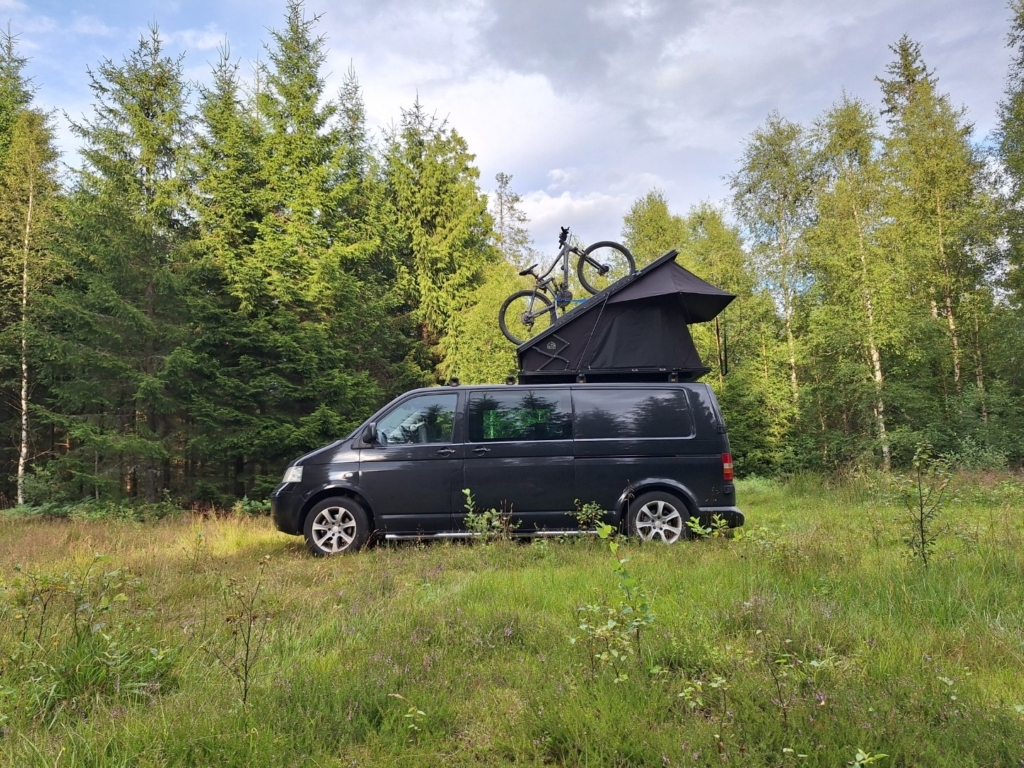 VW T5 daktent fiets