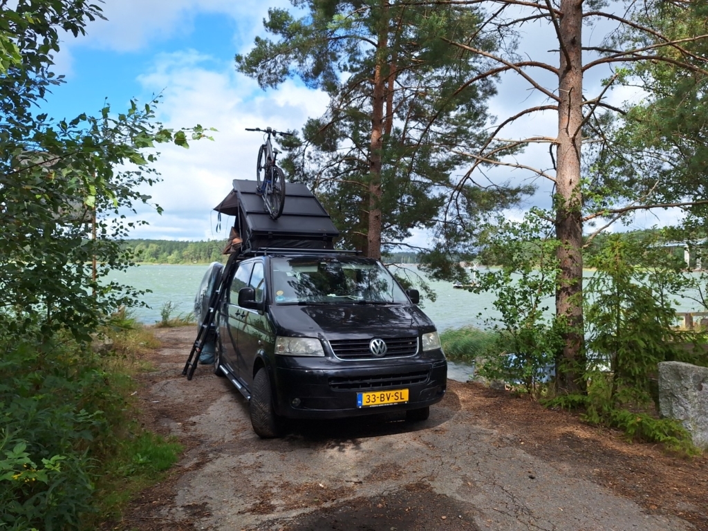 Fiets op daktent crossbars