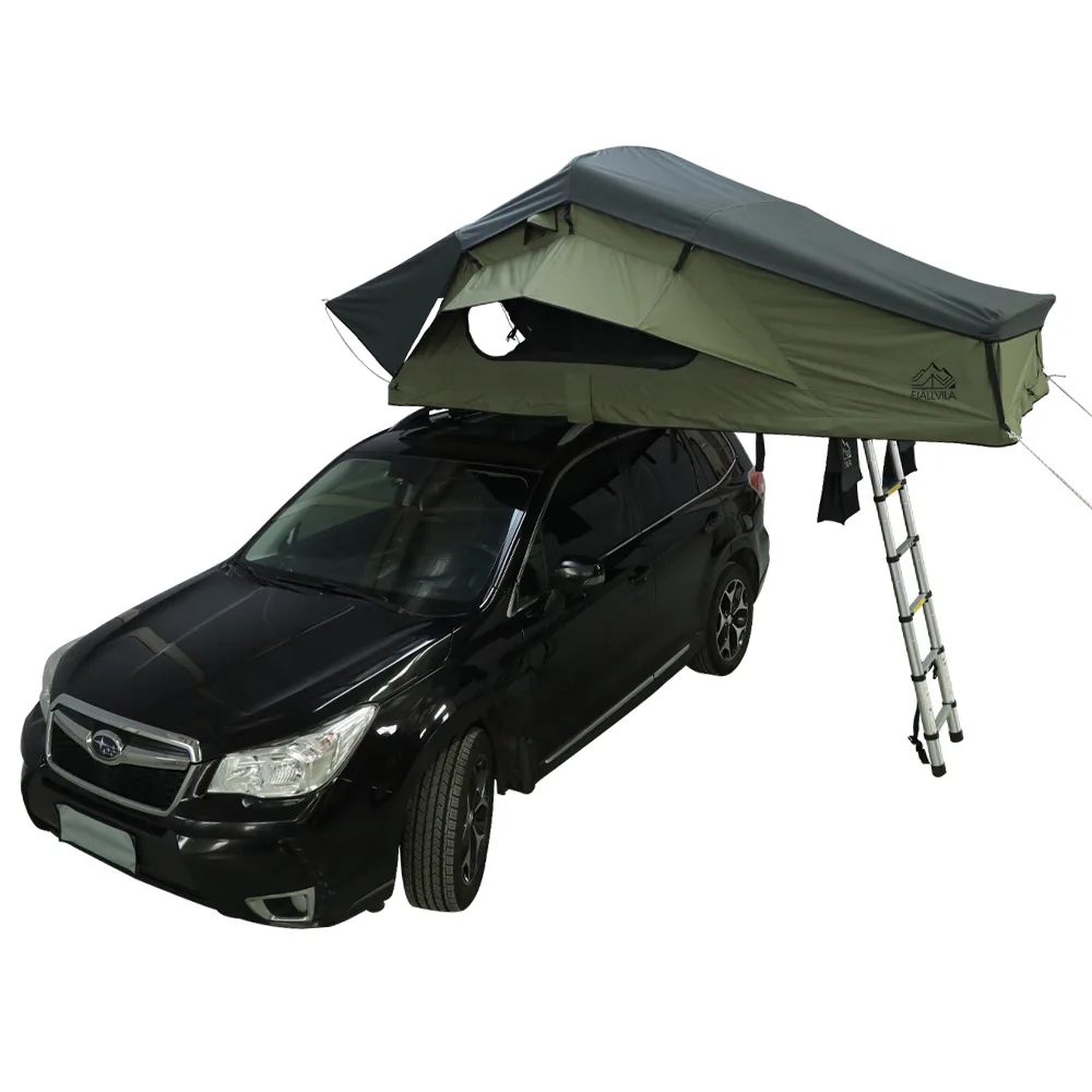 FjällVila UppLöv daktent groen Subaru-Outback_daktent