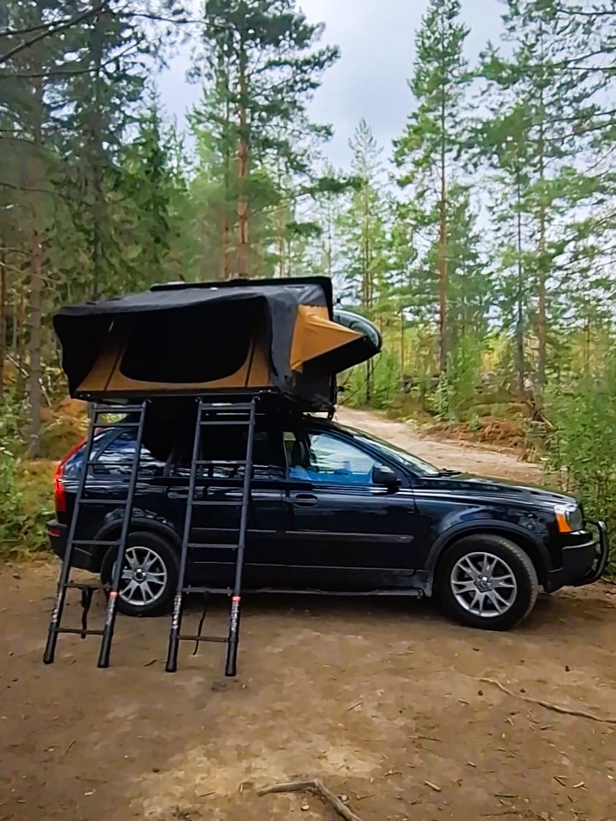 FjällVila UppVarme 190 daktent Op dak auto bos